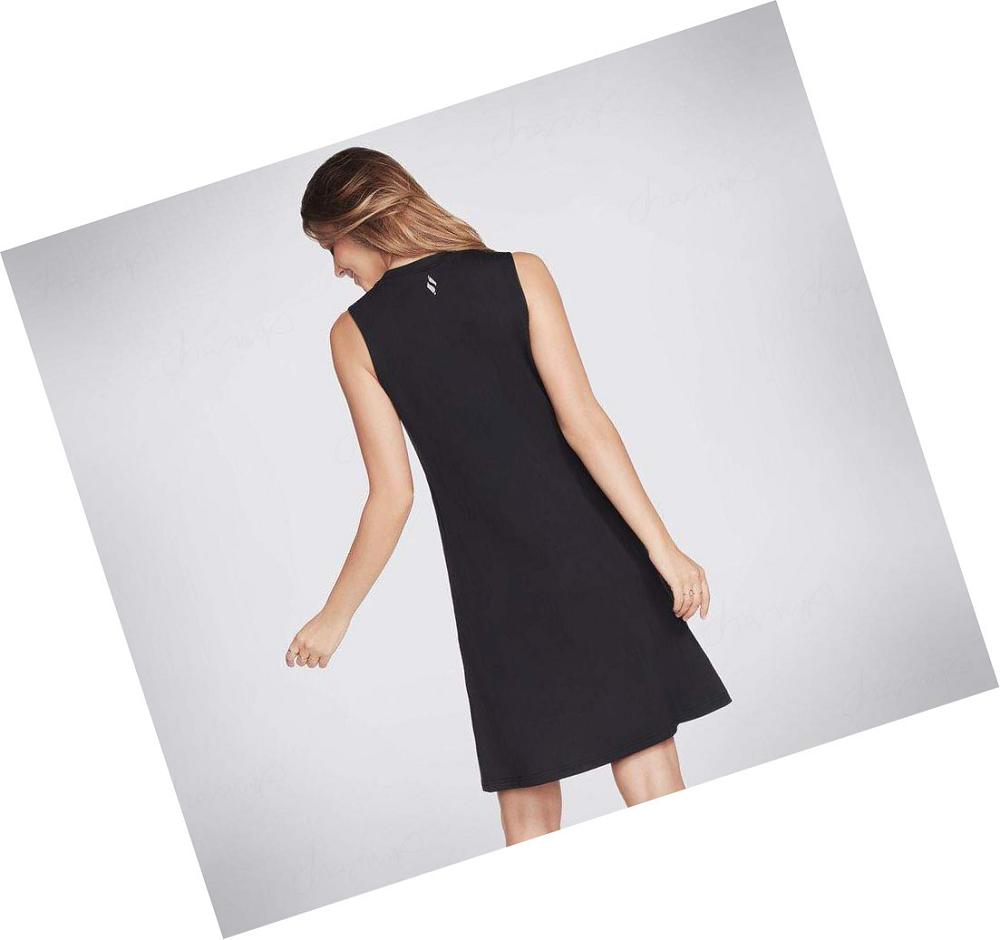 Vestido Skechers Apparel Day Off V-Neck Mujer Negras | 50190_AR