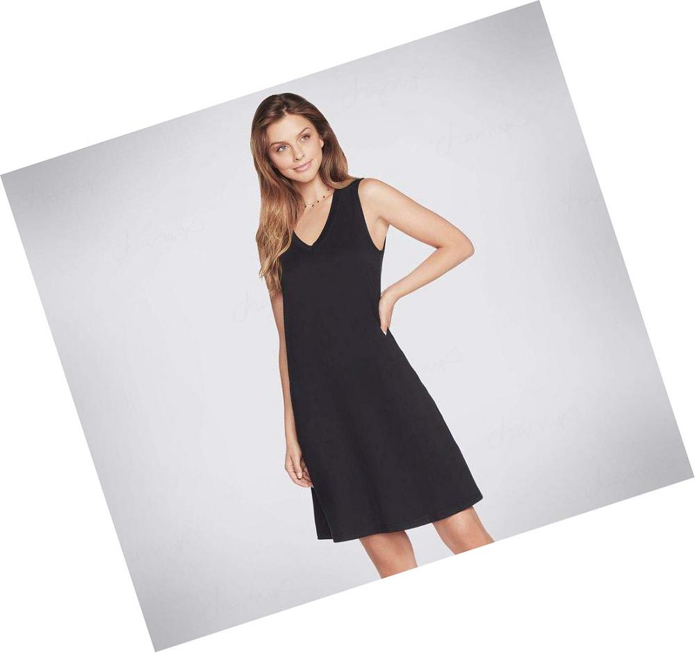 Vestido Skechers Apparel Day Off V-Neck Mujer Negras | 50190_AR