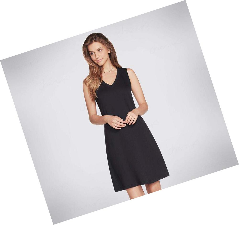 Vestido Skechers Apparel Day Off V-Neck Mujer Negras | 50190_AR