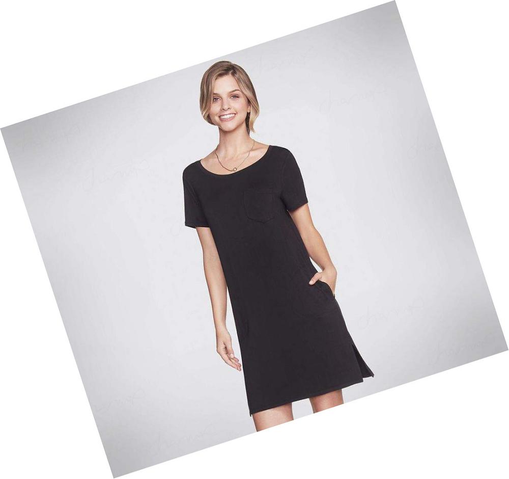 Vestido Skechers Apparel Renewal T-Shirt Mujer Negras | A6AAC_AR