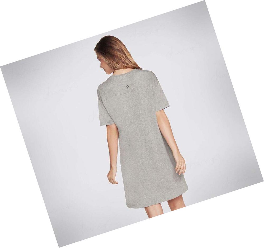 Vestido Skechers Apparel SKECHLUXE Mindful Mujer Gris | 38ATQ_AR