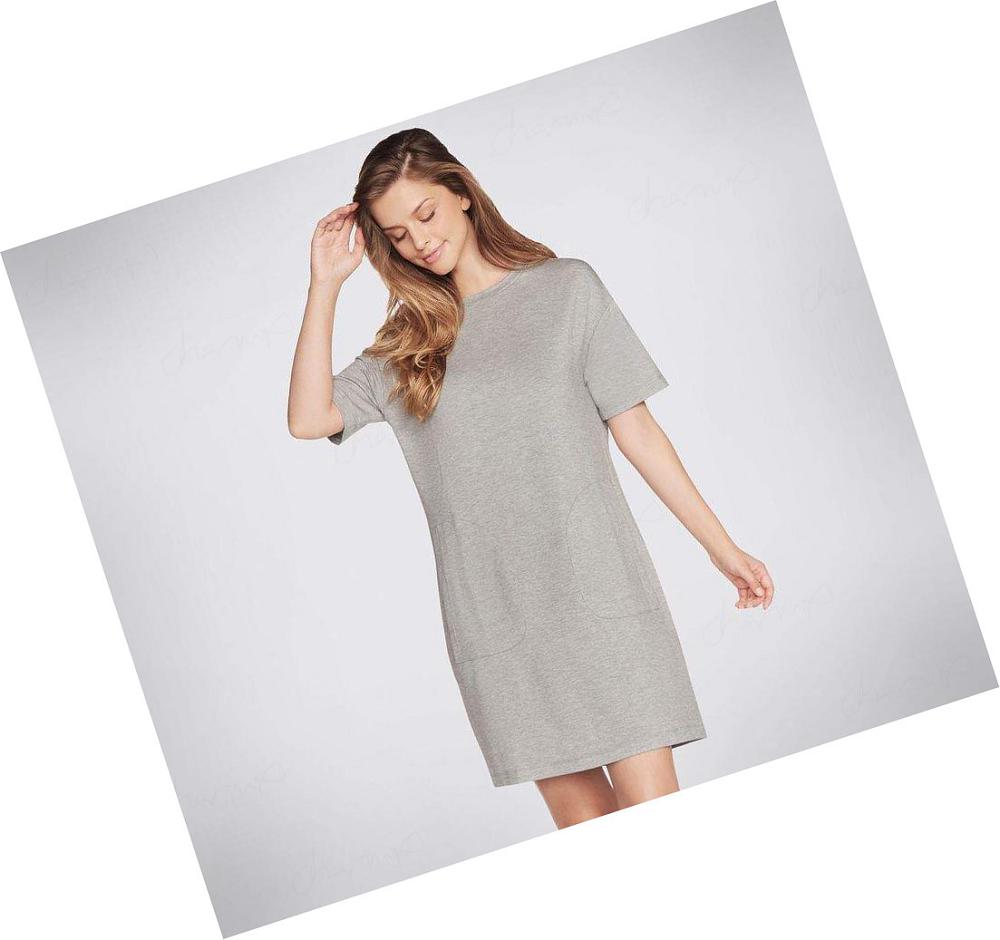 Vestido Skechers Apparel SKECHLUXE Mindful Mujer Gris | 38ATQ_AR