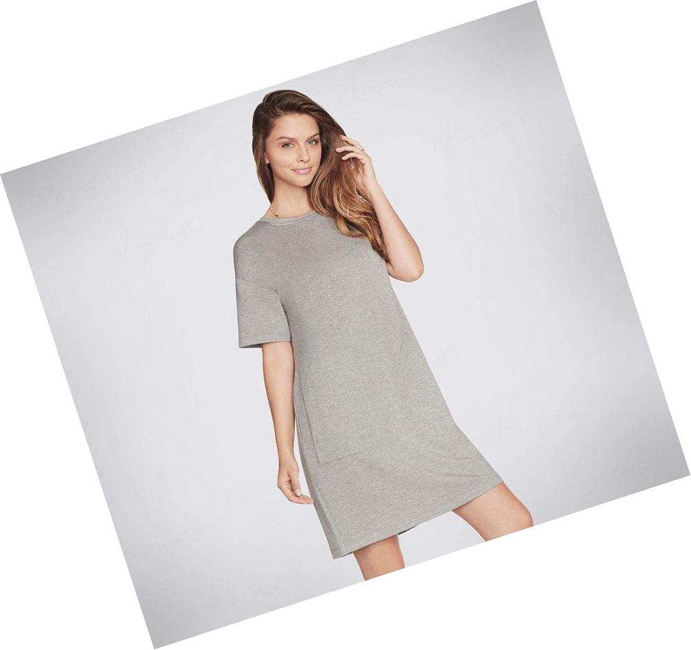 Vestido Skechers Apparel SKECHLUXE Mindful Mujer Gris | 38ATQ_AR