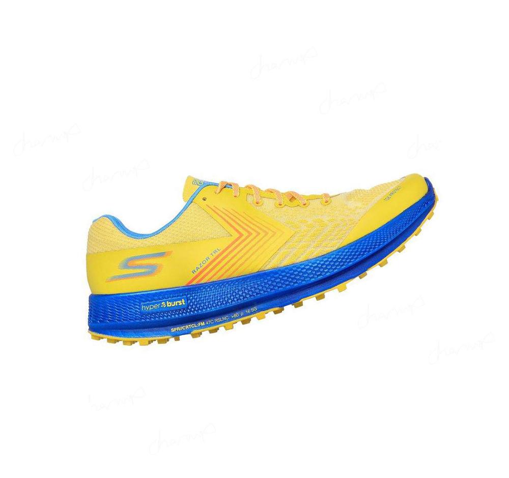 Zapatillas De Trail Running Skechers GOrun Razor Hombre Amarillo Azules | AT6AL_AR