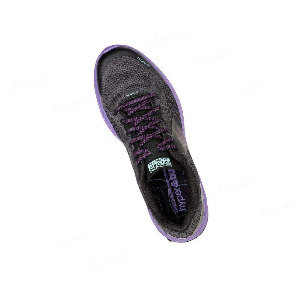 Zapatillas De Trail Running Skechers GOrun Razor Trail Mujer Negras Moradas | T23AL_AR