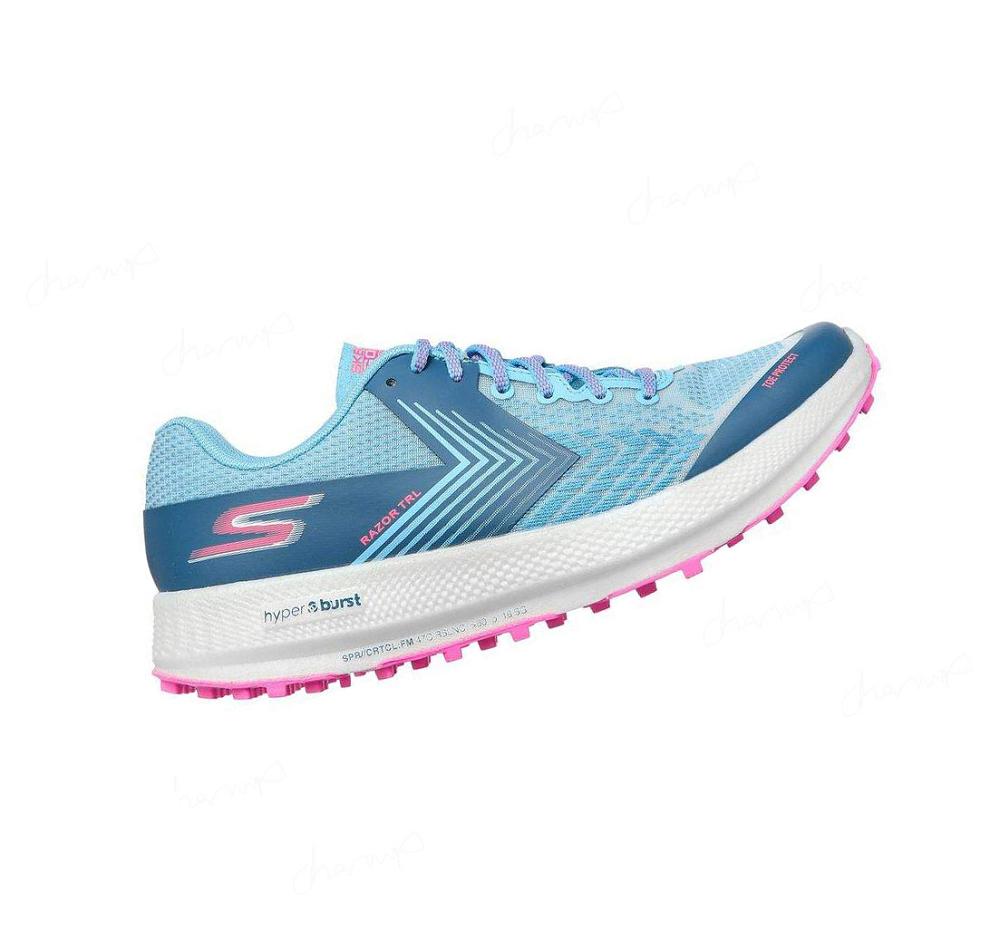 Zapatillas De Trail Running Skechers GOrun Razor Mujer Azules Moradas | T2AAC_AR