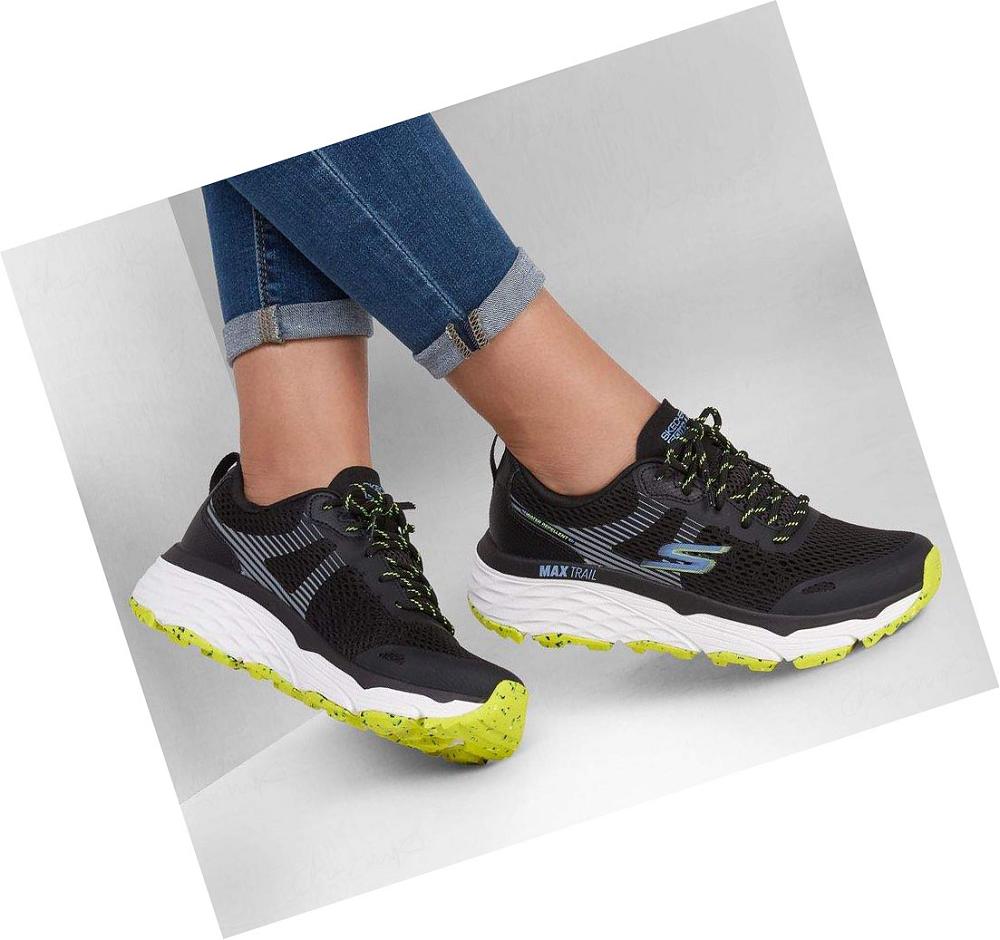 Zapatillas De Trail Running Skechers Max Cushioning Elite Mujer Negras Verde | TA238_AR