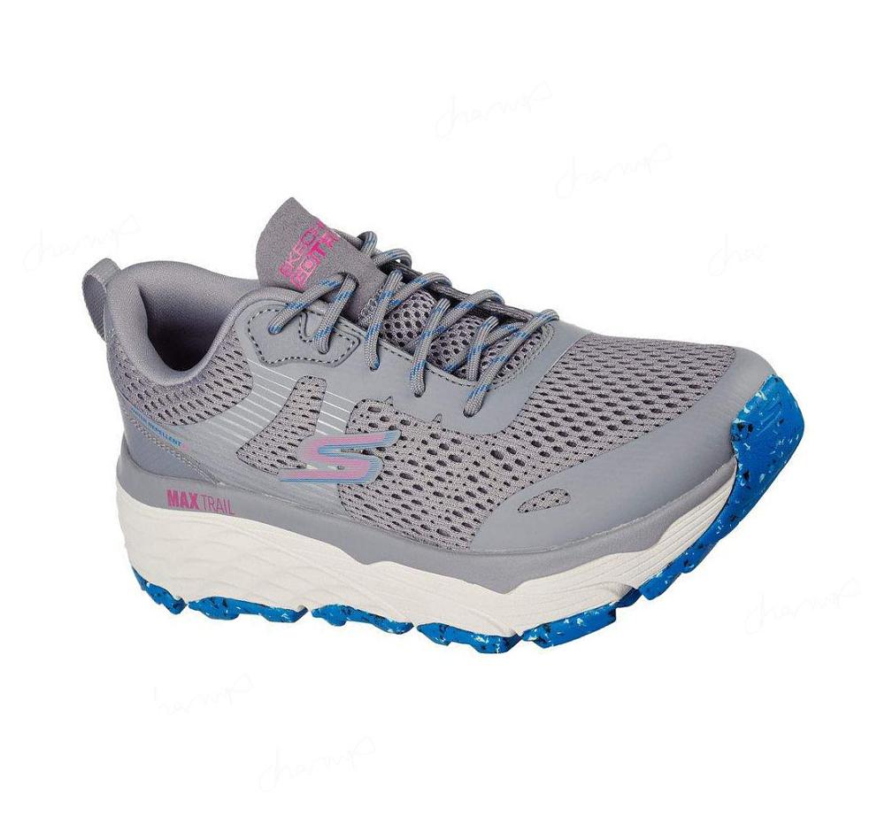 Zapatillas De Trail Running Skechers Max Cushioning Elite Mujer Gris Azules | TAA80_AR