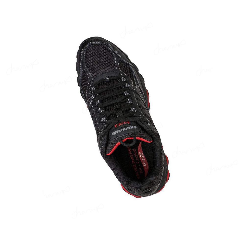 Zapatillas Deportivos Skechers Arch Fit Akhidime Hombre Negras Rojas | 5612B_AR