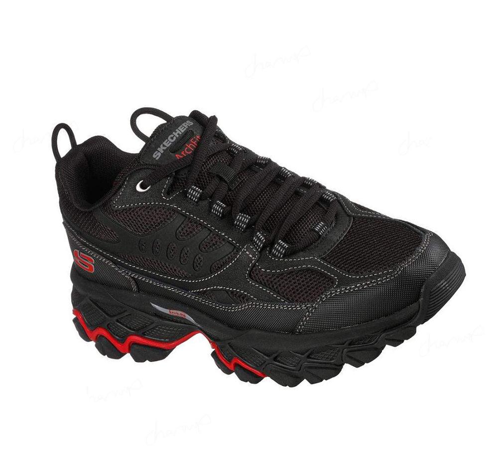 Zapatillas Deportivos Skechers Arch Fit Akhidime Hombre Negras Rojas | 5612B_AR