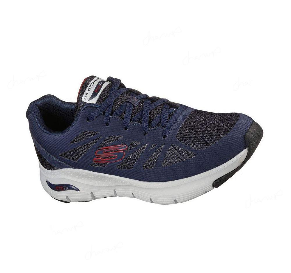 Zapatillas Deportivos Skechers Arch Fit - Charge Back Hombre Azul Marino Rojas | 5662R_AR