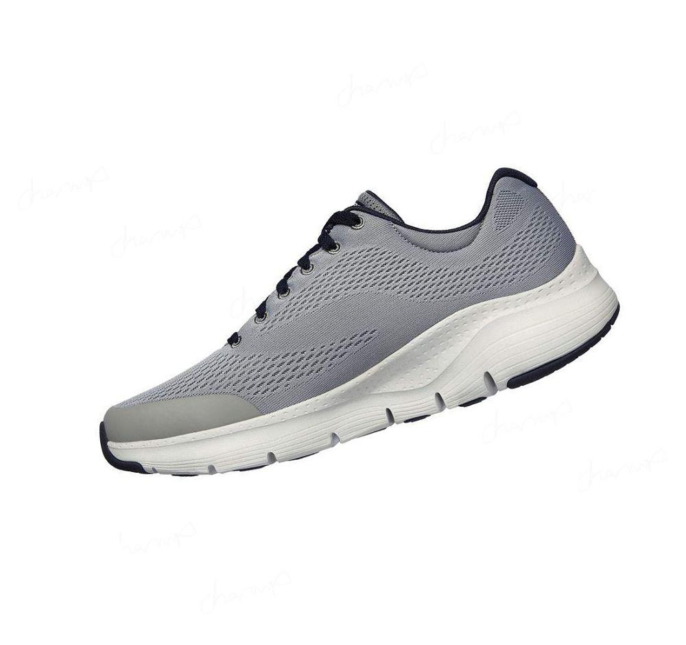 Zapatillas Deportivos Skechers Arch Fit Hombre Gris Azul Marino | 5T125_AR