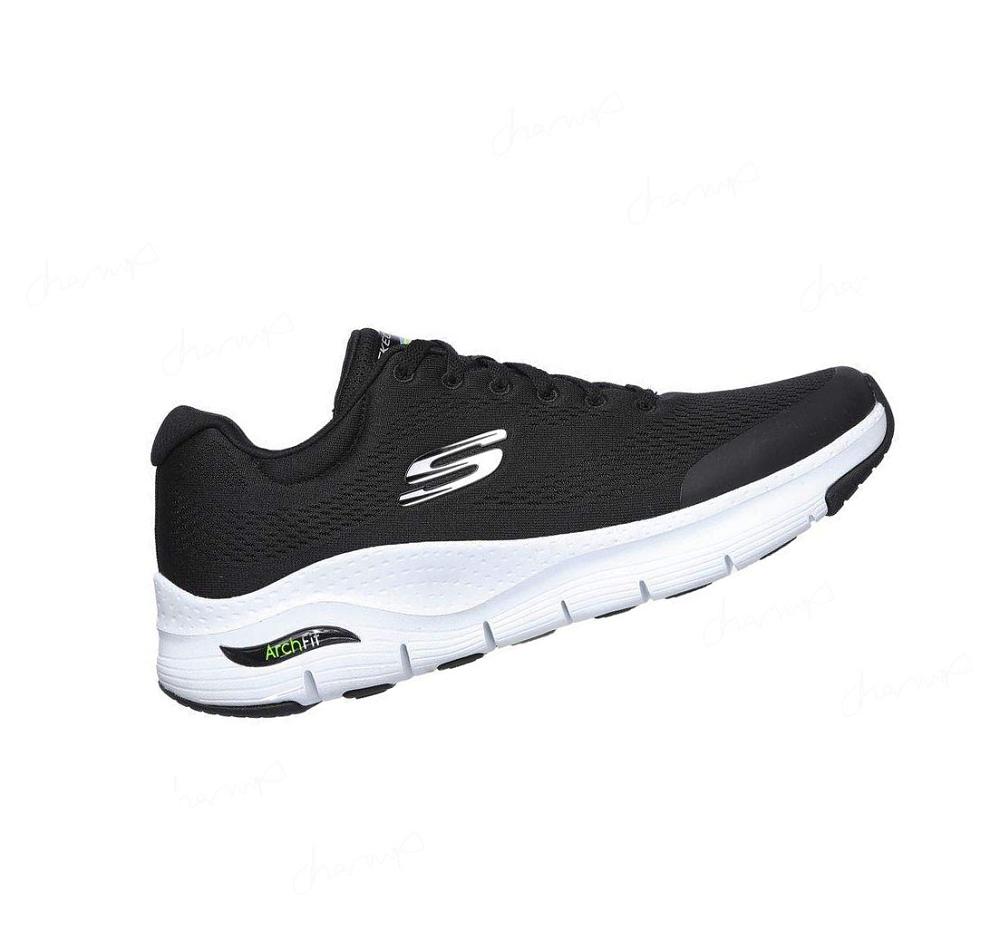 Zapatillas Deportivos Skechers Arch Fit Hombre Negras Blancas | 5T1AR_AR