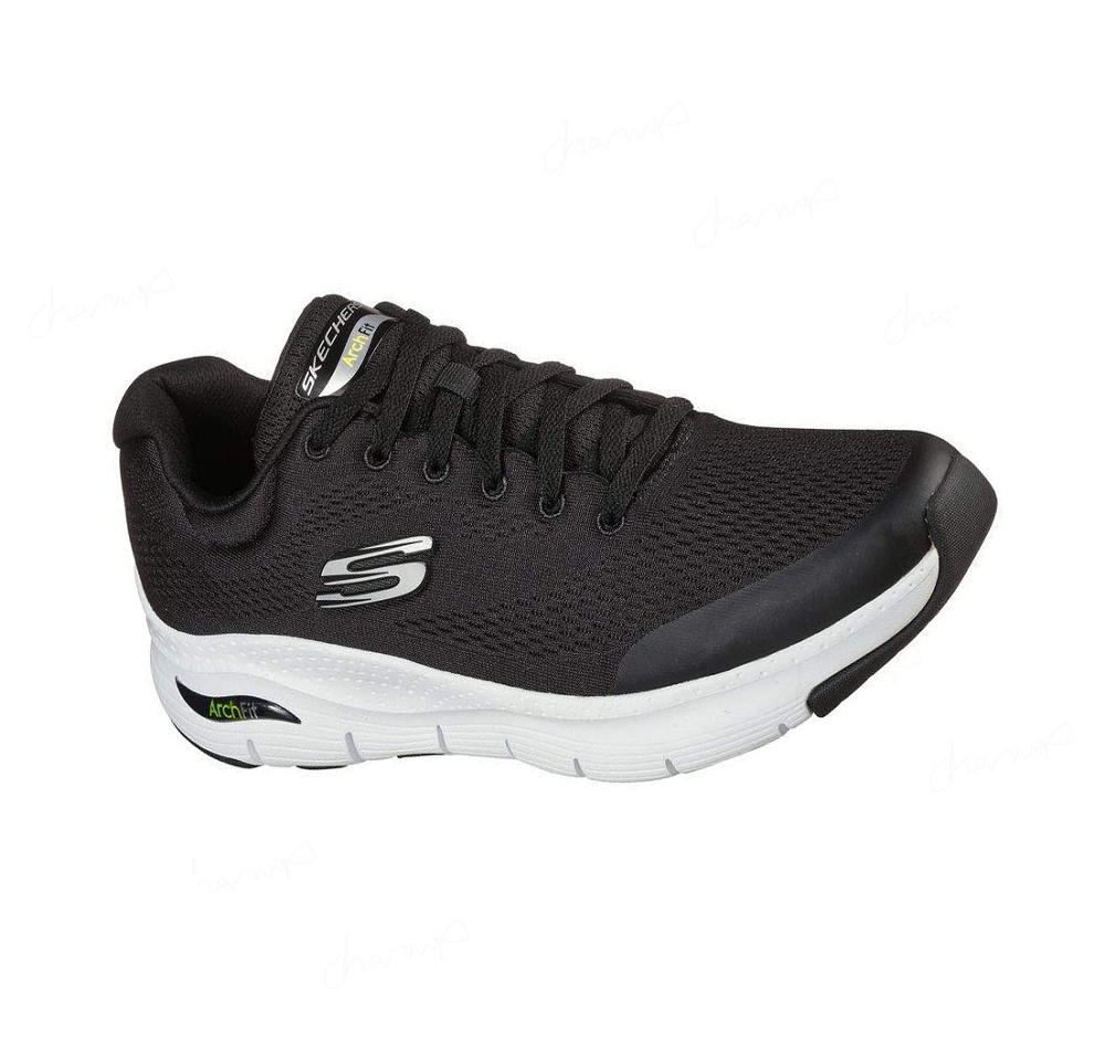 Zapatillas Deportivos Skechers Arch Fit Hombre Negras Blancas | 5T1AR_AR