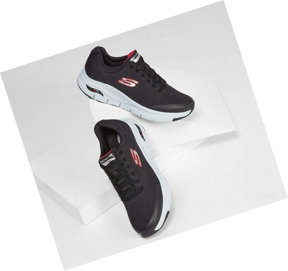 Zapatillas Deportivos Skechers Arch Fit Hombre Negras Rojas | 5T250_AR