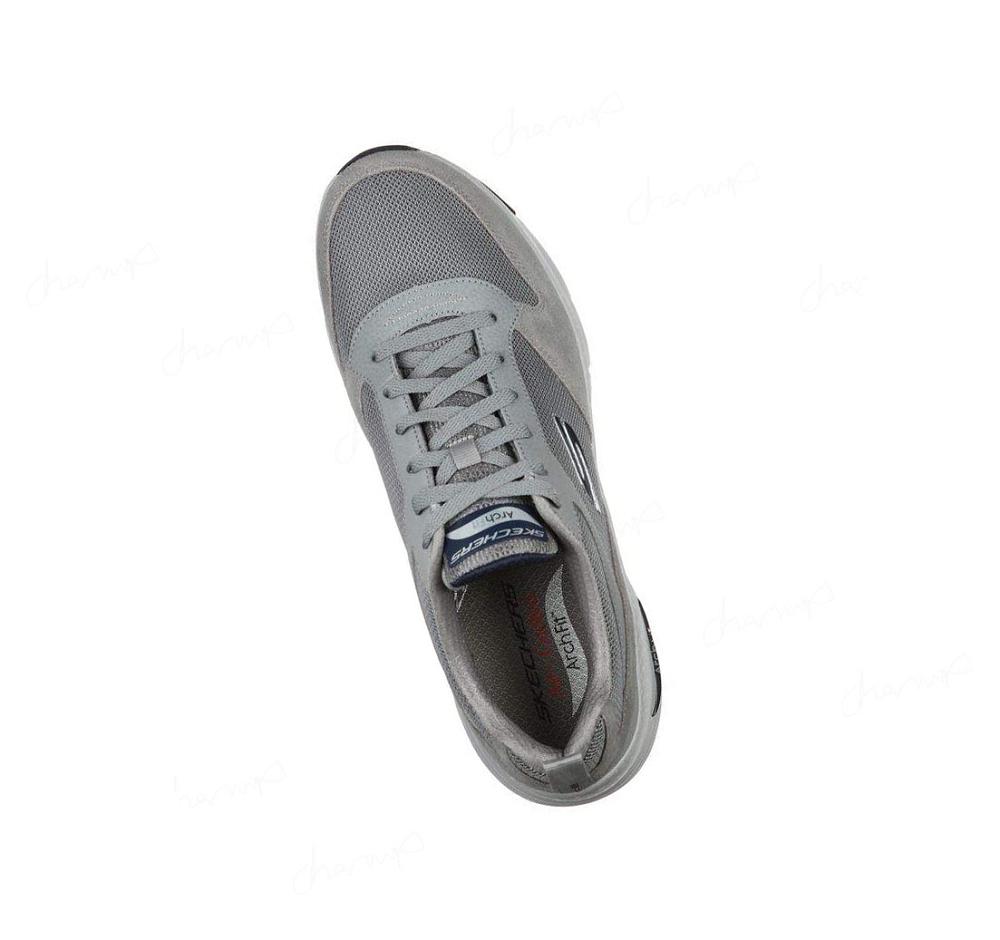 Zapatillas Deportivos Skechers Arch Fit - Servitica Hombre Gris | 5T39E_AR