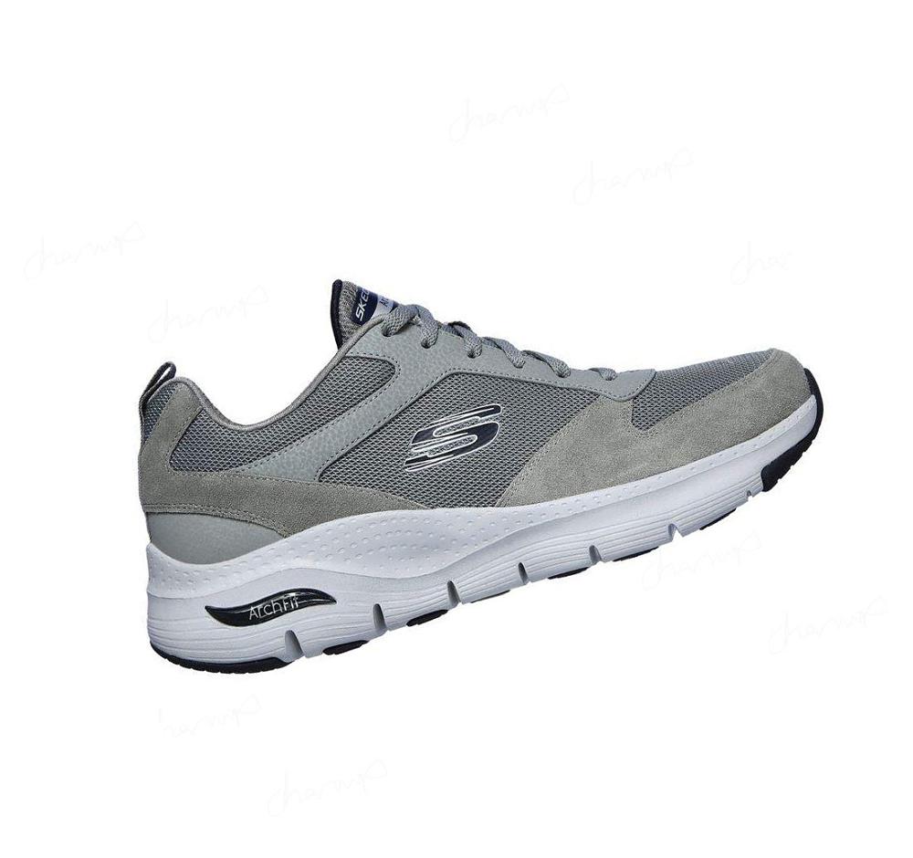 Zapatillas Deportivos Skechers Arch Fit - Servitica Hombre Gris | 5T39E_AR