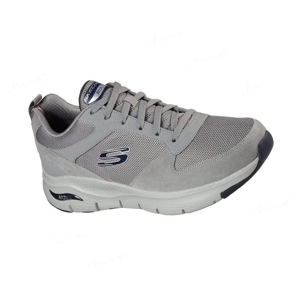 Zapatillas Deportivos Skechers Arch Fit - Servitica Hombre Gris | 5T39E_AR