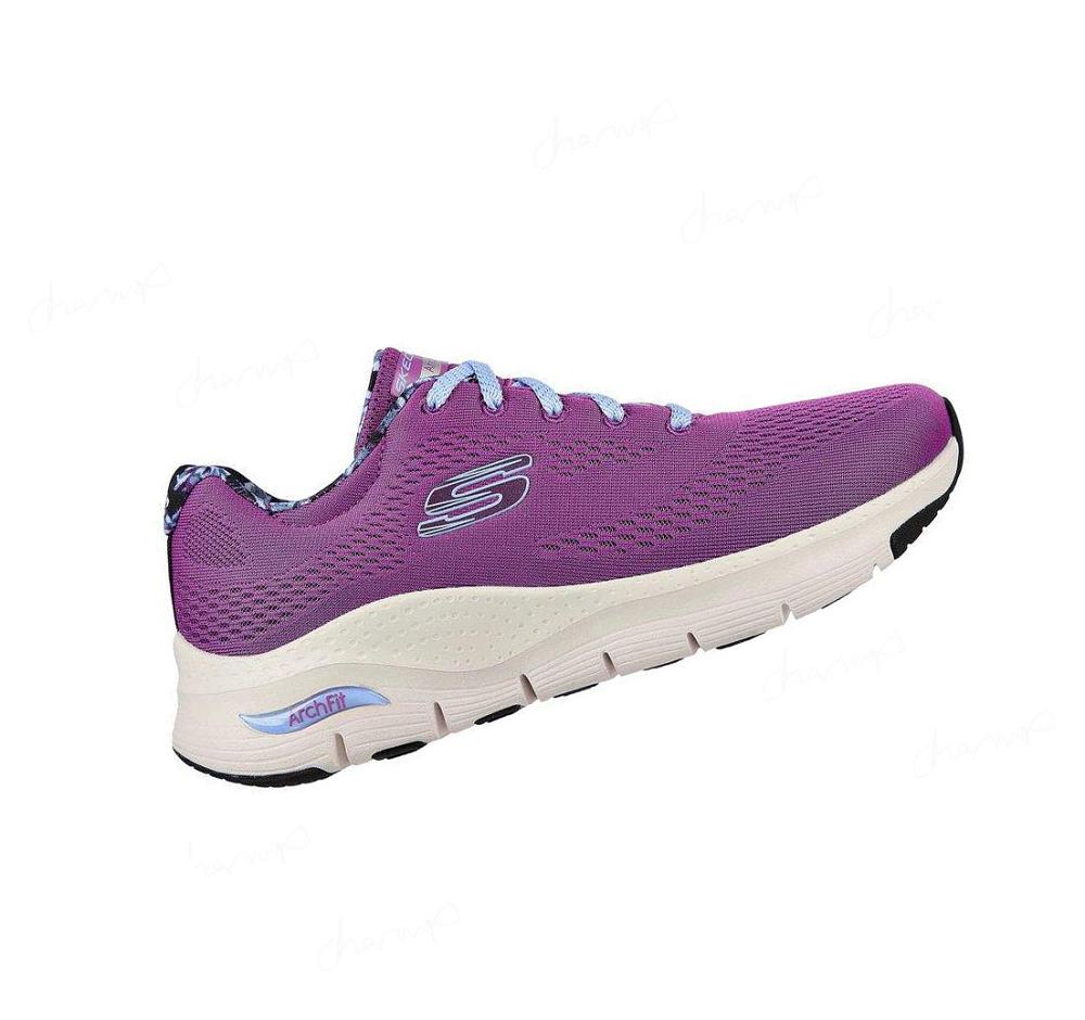 Zapatillas Deportivos Skechers Arch Fit - Floral Blossom Mujer Moradas | A3A8L_AR