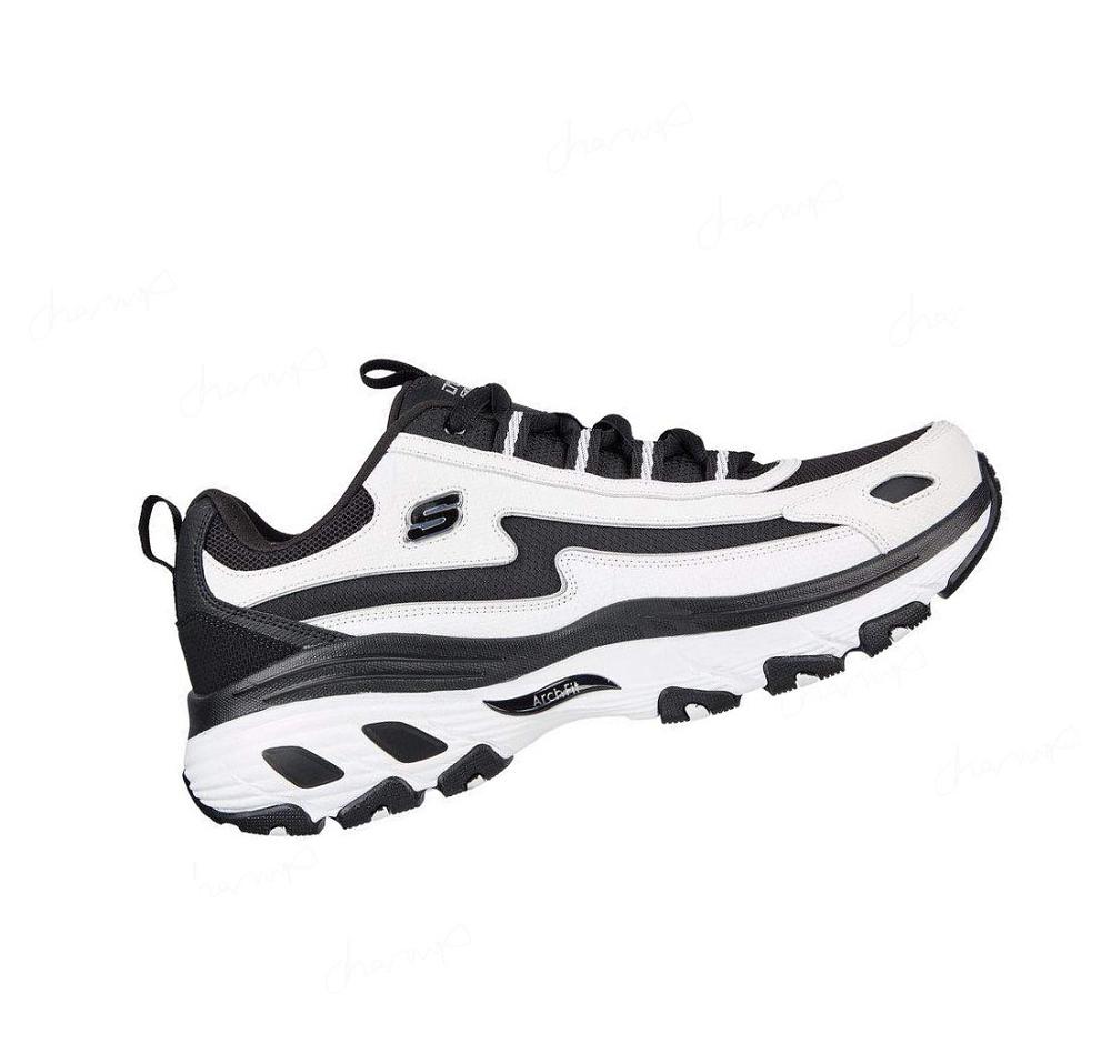 Zapatillas Deportivos Skechers D'Lites Arch Fit Hombre Blancas Negras | 558TD_AR