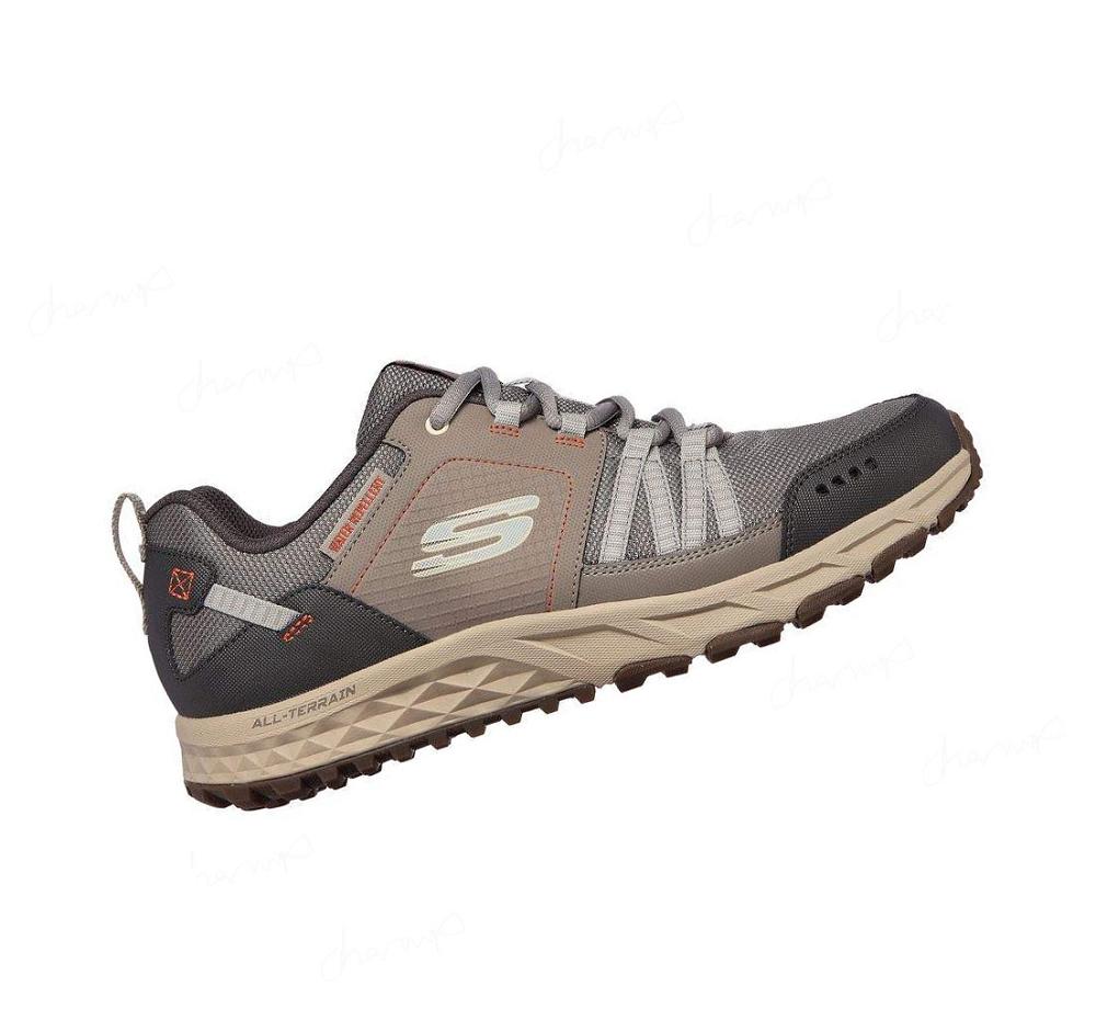 Zapatillas Deportivos Skechers Escape Plan Hombre Marrones Gris | A050R_AR