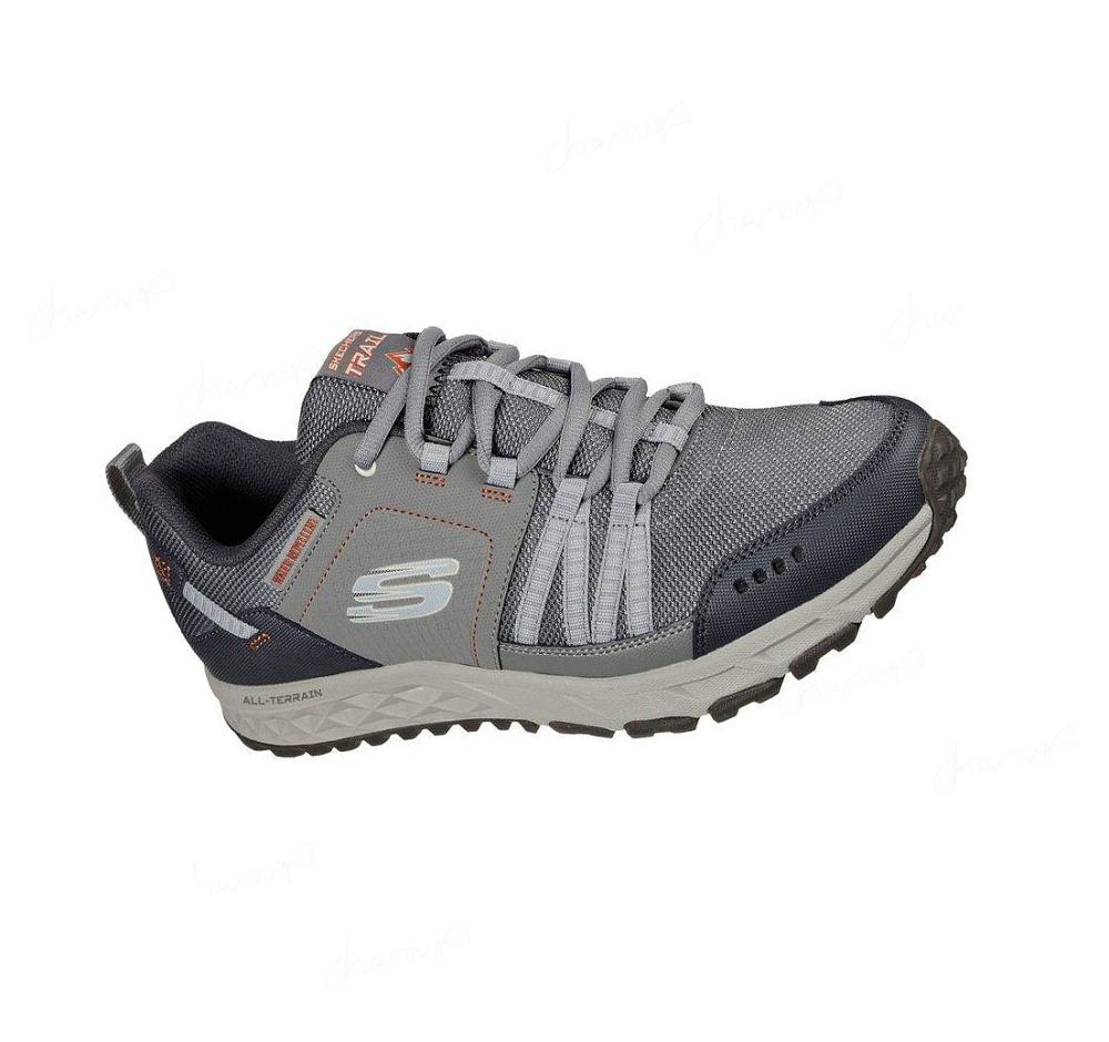 Zapatillas Deportivos Skechers Escape Plan Hombre Marrones Gris | A050R_AR