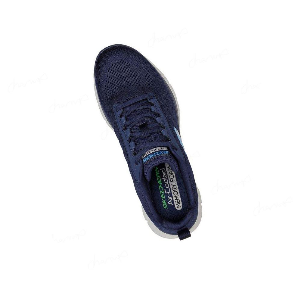 Zapatillas Deportivos Skechers Flex Advantage 4.0 - Valkin Hombre Azul Marino | 3800W_AR