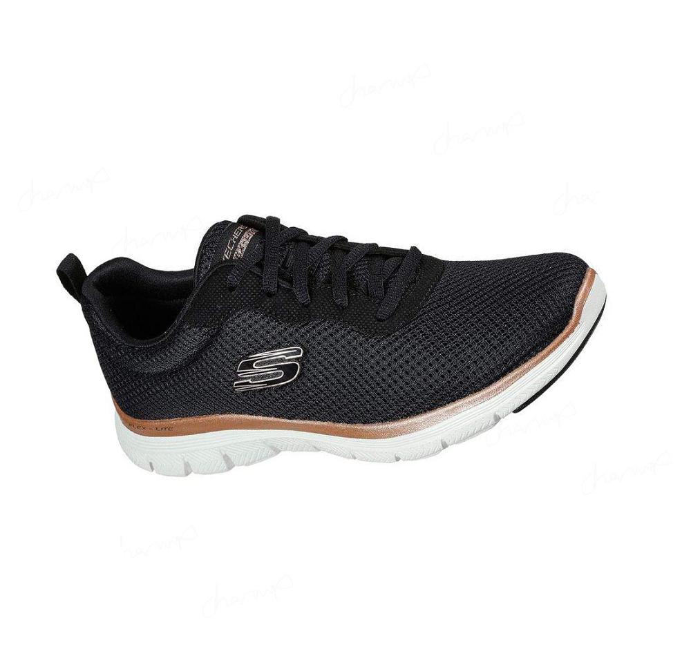 Zapatillas Deportivos Skechers Flex Appeal 4.0 - Brilliant View Mujer Negras Rosas | 6T59Q_AR