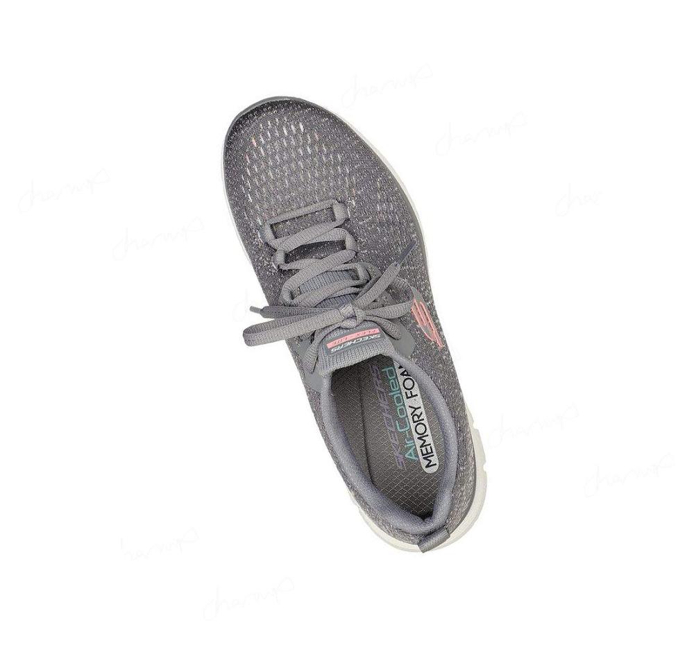 Zapatillas Deportivos Skechers Flex Appeal 4.0 - Vivid Spirit Mujer Gris Rosas | 6T8AA_AR