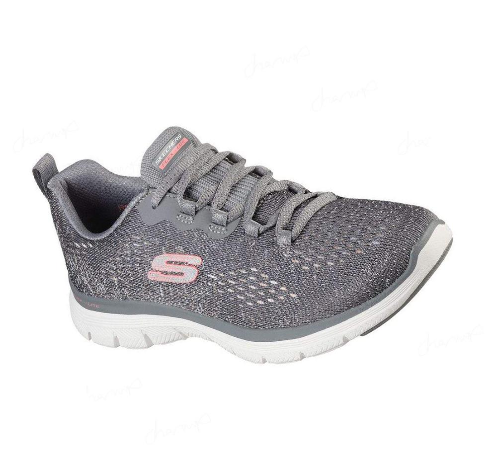 Zapatillas Deportivos Skechers Flex Appeal 4.0 - Vivid Spirit Mujer Gris Rosas | 6T8AA_AR