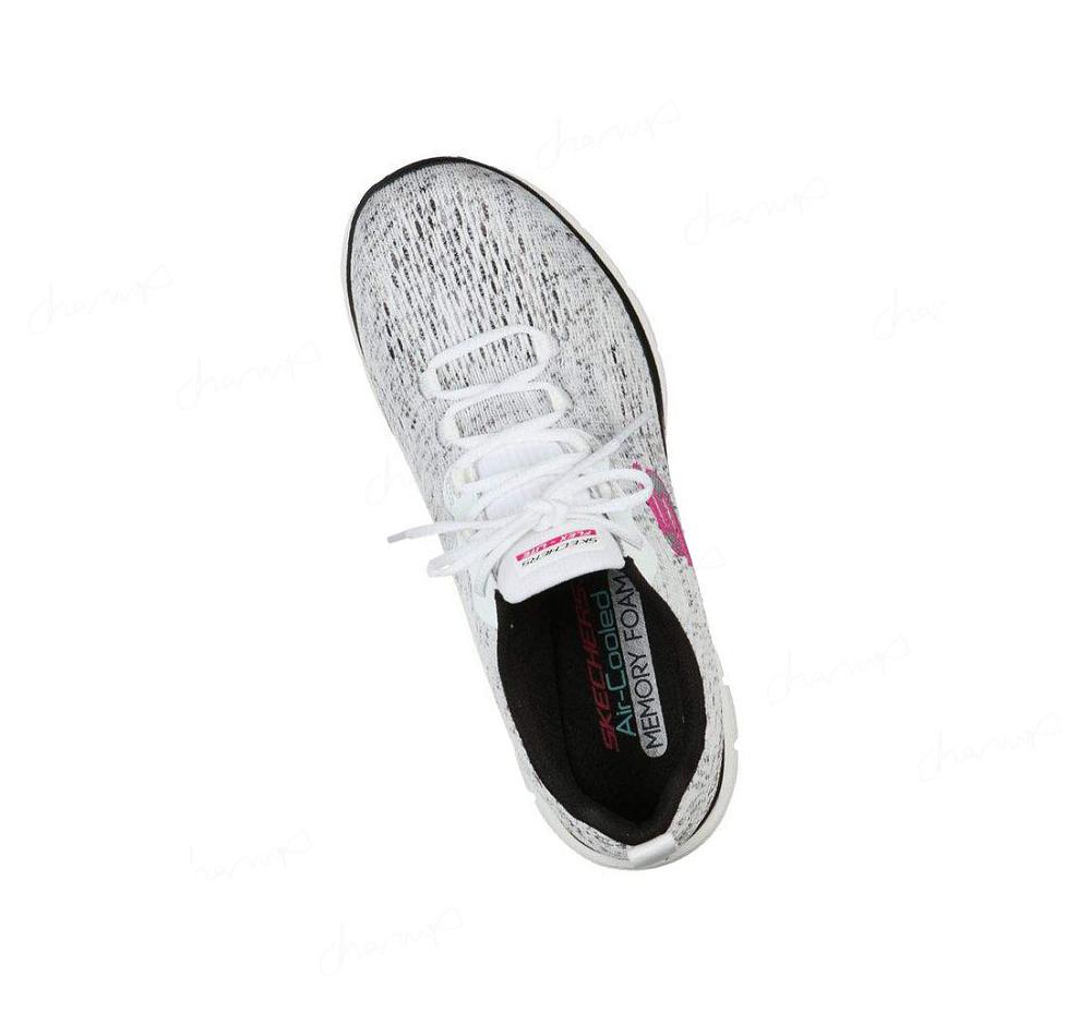 Zapatillas Deportivos Skechers Flex Appeal 4.0 - Vivid Spirit Mujer Blancas Negras | 6T9AL_AR