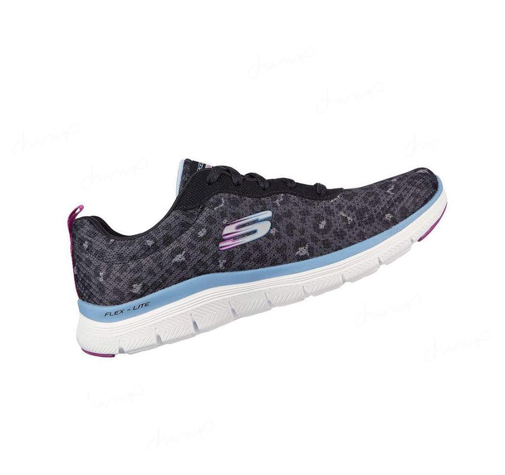 Zapatillas Deportivos Skechers Flex Appeal 4.0 - Rich Flair Mujer Negras Azules | 6TT20_AR