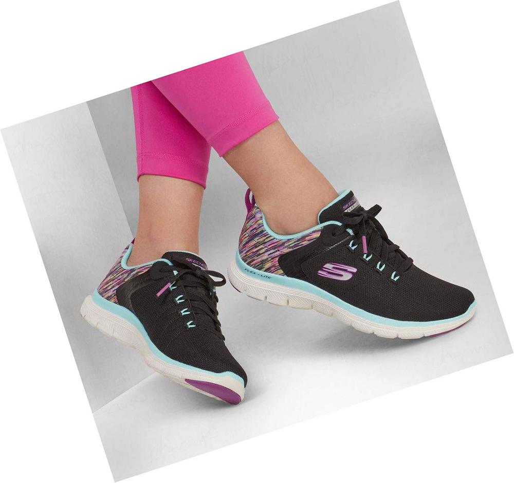 Zapatillas Deportivos Skechers Flex Appeal 4.0 - Dream Easy Mujer Negras Multicolor | T99A0_AR