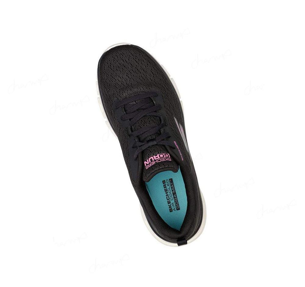 Zapatillas Deportivos Skechers GO RUN Glide-Step Flex Mujer Negras Blancas | A323X_AR