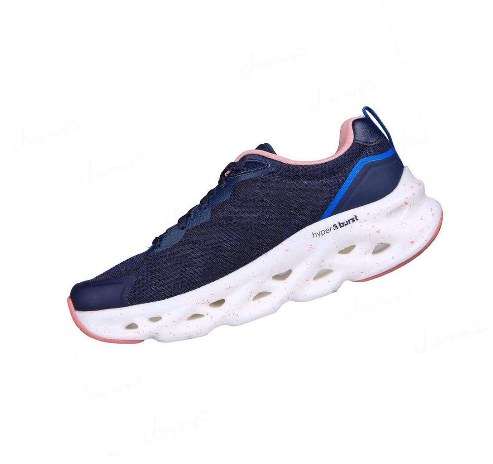 Zapatillas Deportivos Skechers GO RUN Swirl Tech - Outbreak Mujer Azul Marino Rosas | AA230_AR