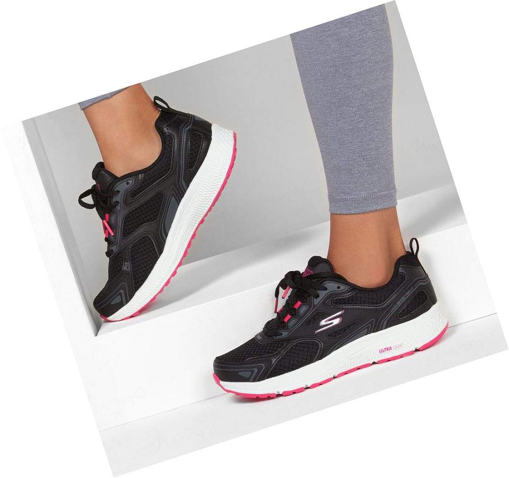 Zapatillas Deportivos Skechers GOrun Consistent Mujer Negras Rosas | 8022L_AR