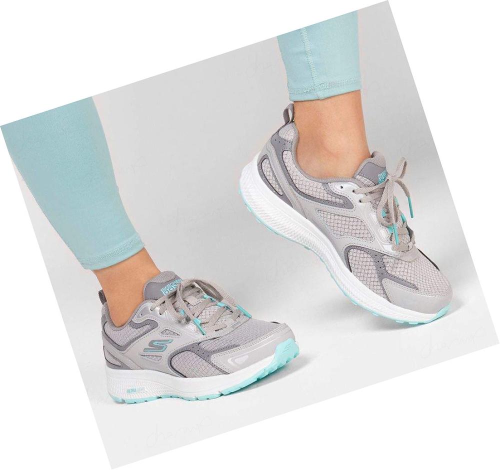 Zapatillas Deportivos Skechers GOrun Consistent Mujer Gris Turquesa | 803AA_AR