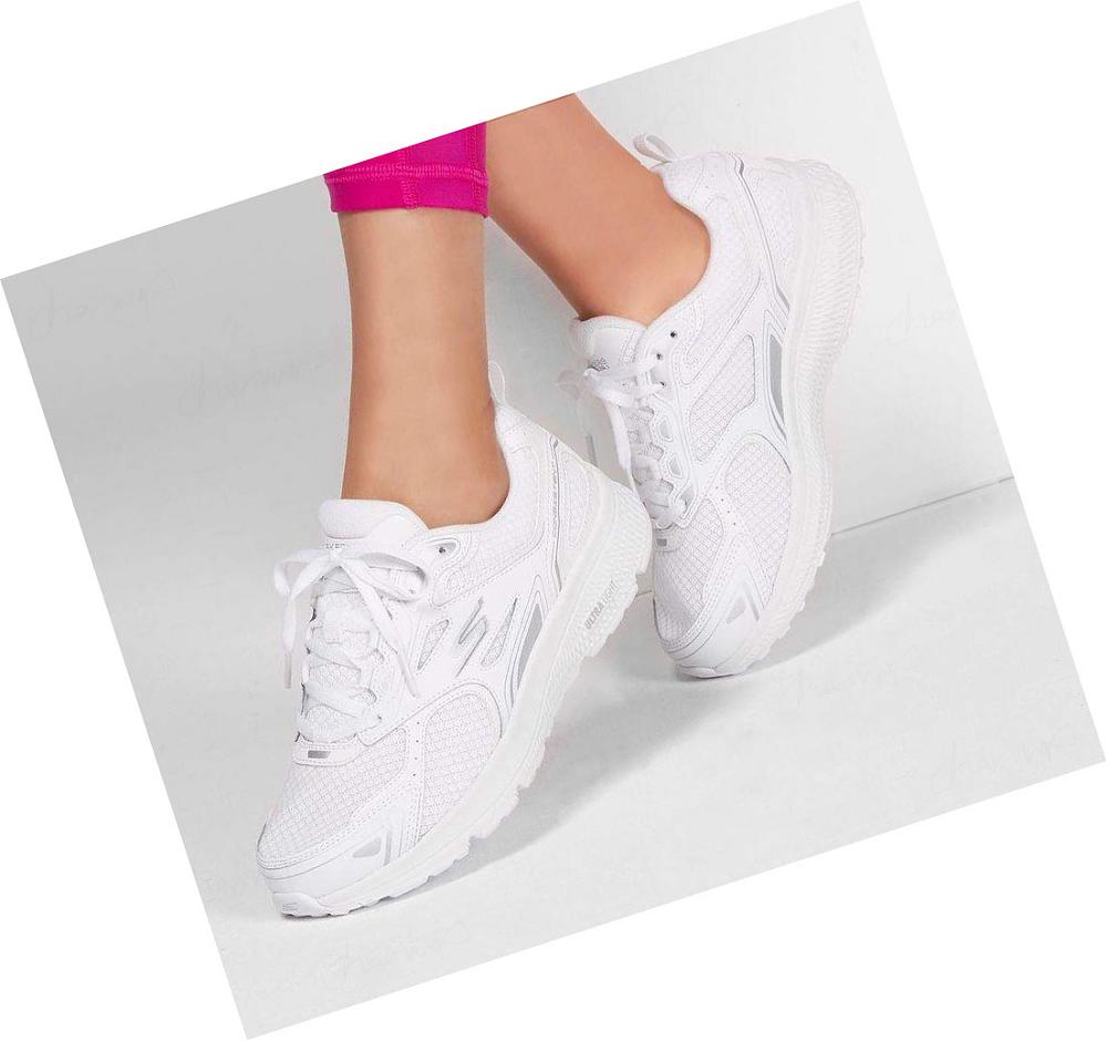 Zapatillas Deportivos Skechers GOrun Consistent Mujer Blancas Plateadas | 80AAS_AR