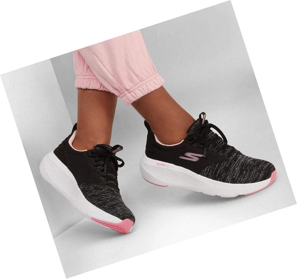 Zapatillas Deportivos Skechers GOrun Elevate - Pleasant Days Mujer Negras Rosas | 80AT8_AR