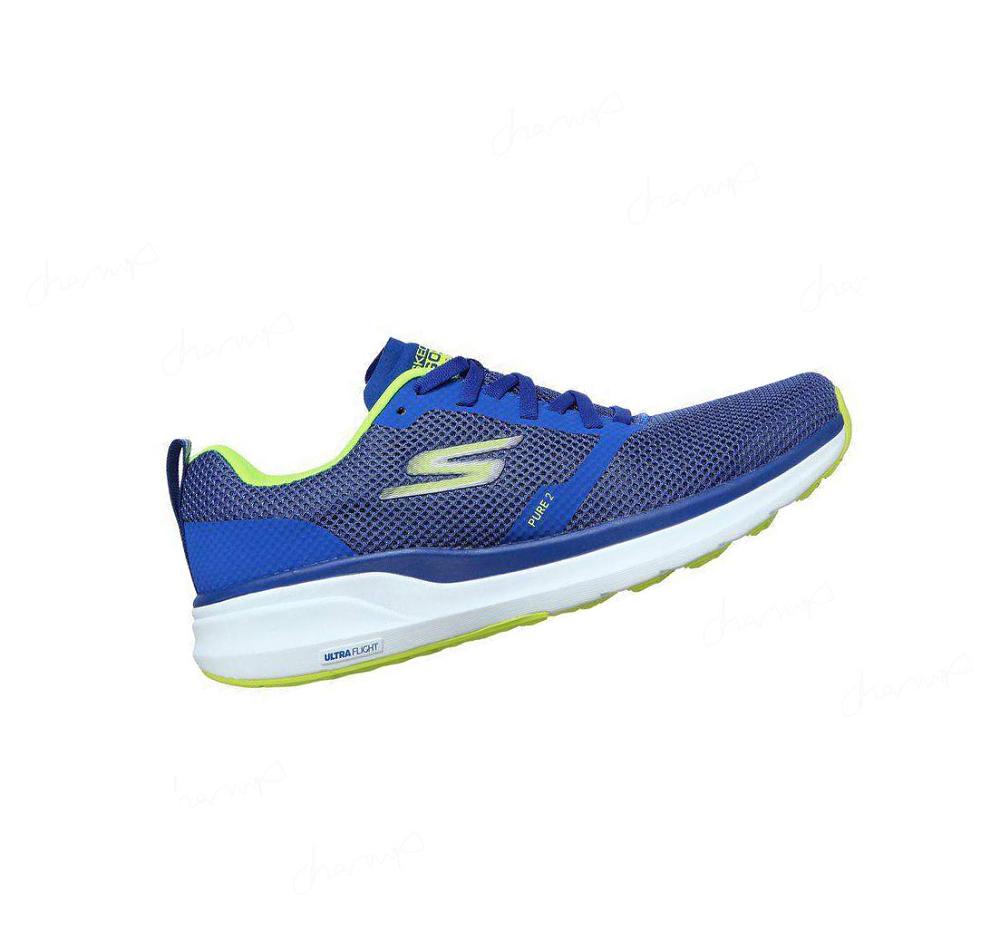 Zapatillas Deportivos Skechers GOrun Pure 2 - Axis Hombre Azules Amarillo | 3639Q_AR