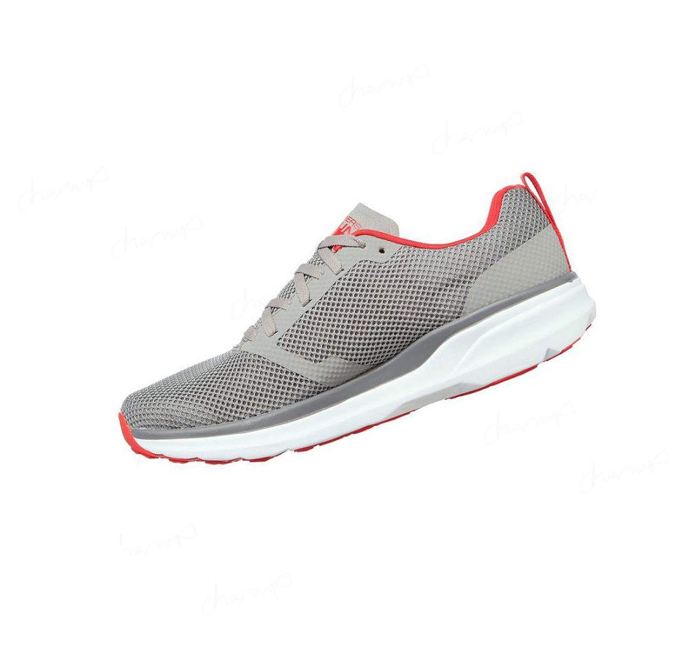 Zapatillas Deportivos Skechers GOrun Pure 2 - Axis Hombre Gris Rojas | 363TD_AR