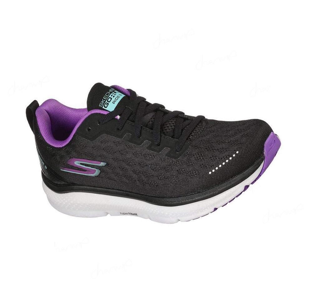 Zapatillas Deportivos Skechers GOrun Ride 9 Mujer Negras Moradas | T2ATE_AR