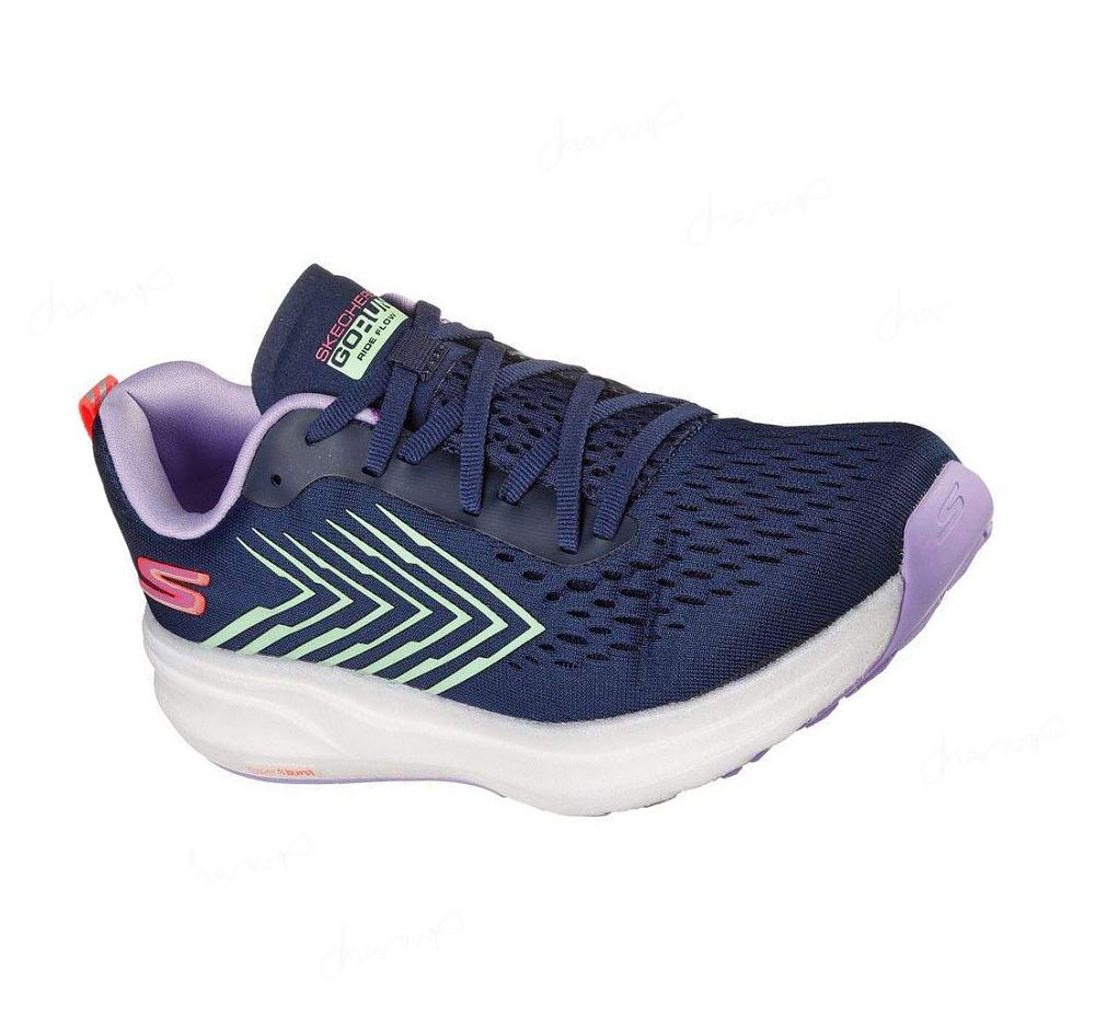 Zapatillas Deportivos Skechers GOrun Ride Flow Mujer Azul Marino Multicolor | T2T25_AR