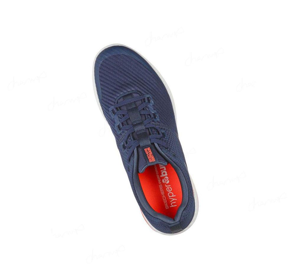 Zapatillas Deportivos Skechers GOtrain Viper Deporte Hombre Azul Marino Coral | A5898_AR