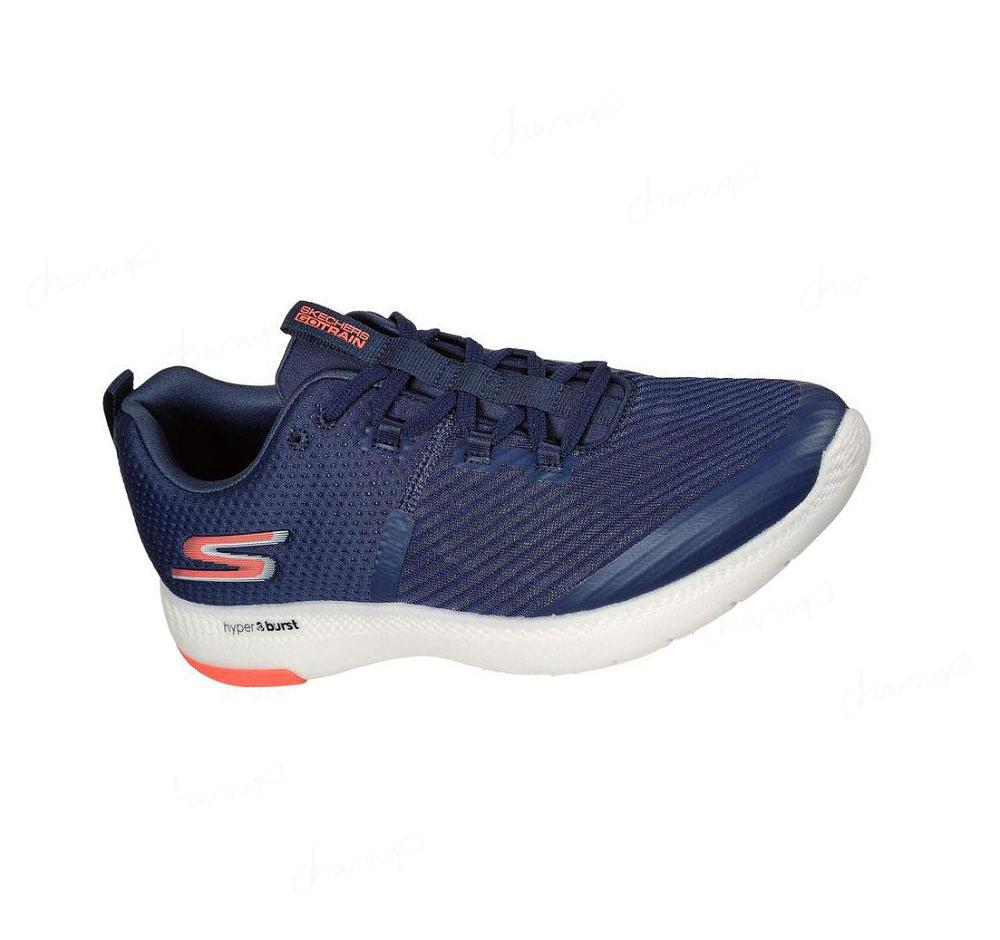 Zapatillas Deportivos Skechers GOtrain Viper Deporte Hombre Azul Marino Coral | A5898_AR