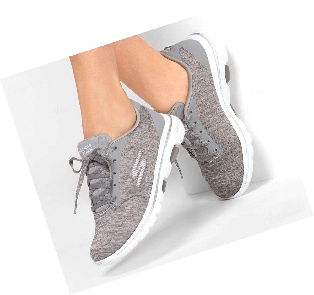 Zapatillas Deportivos Skechers GOwalk 5 - True Mujer Gris | A635A_AR