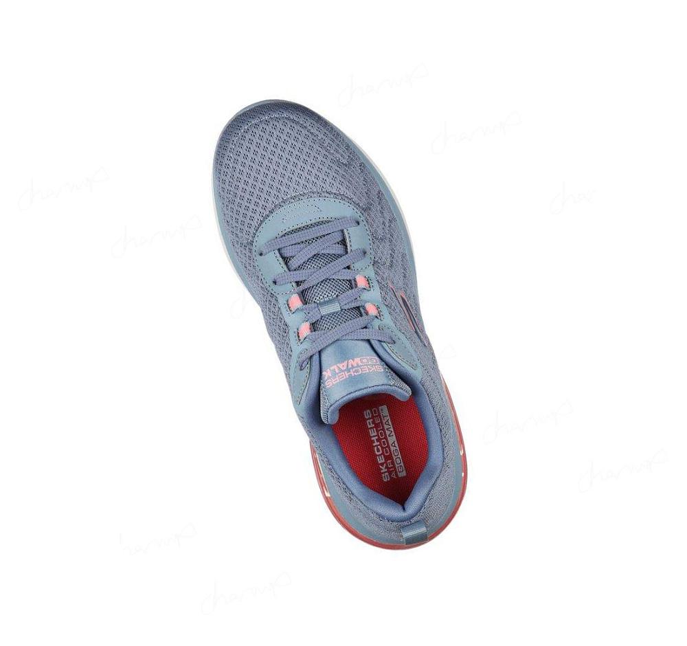 Zapatillas Deportivos Skechers GOwalk Air 2.0 - Dynamic Virtue Mujer Azules Rosas | T99TB_AR