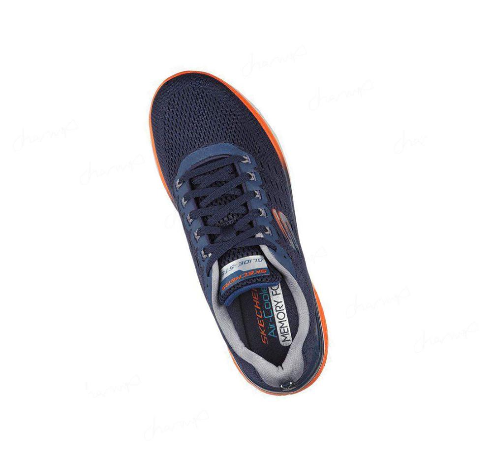 Zapatillas Deportivos Skechers Glide-Step Deporte - New Appeal Hombre Azul Marino Naranjas | 518T8_AR