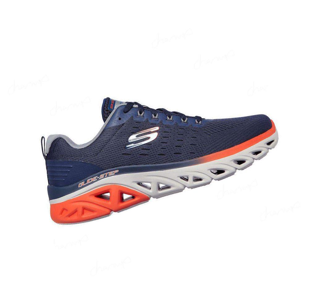 Zapatillas Deportivos Skechers Glide-Step Deporte - New Appeal Hombre Azul Marino Naranjas | 518T8_AR