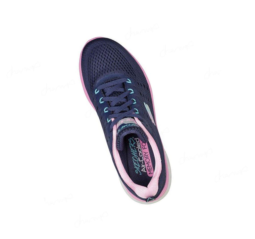 Zapatillas Deportivos Skechers Glide-Step Deporte - Fresh Charm Mujer Azul Marino Rosas | 6809D_AR